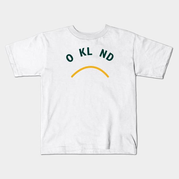 Oklnd Bsebll Kids T-Shirt by sportlocalshirts